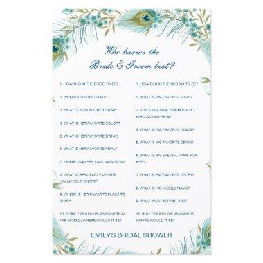 Editable Who Knows Bride and Groom Best