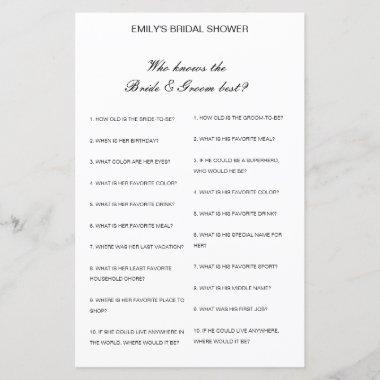 Editable Who Knows Bride and Groom Best Invitations