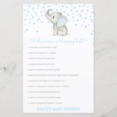Editable Who Knows Mommy Best Baby Shower Game