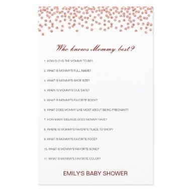 Editable Who Knows Mommy Best Baby Shower Game