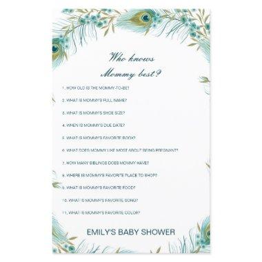 Editable Who Knows Mommy Best Baby Shower Game