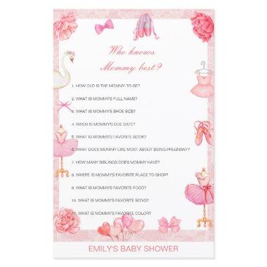 Editable Who Knows Mommy Best Baby Shower Game