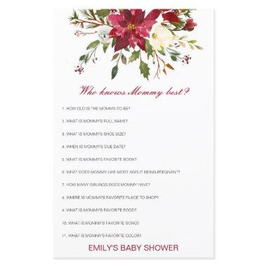 Editable Who Knows Mommy Best Baby Shower Game