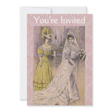 Edwardian Vintage Bride Invitations