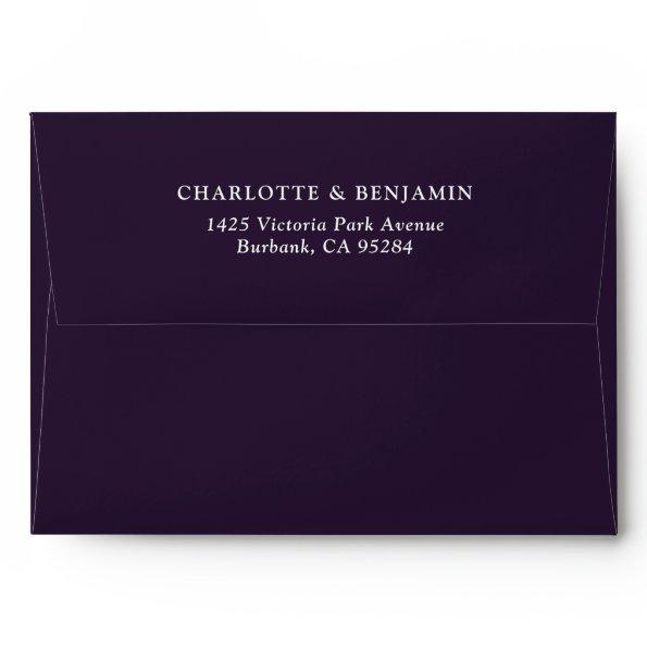 Eggplant Modern Custom Wedding 5.2.25 Envelope