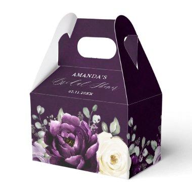Eggplant Purple Plum Ivory White    Favor Boxes