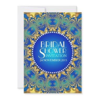 Egyptian Deco Blue Gold Sun