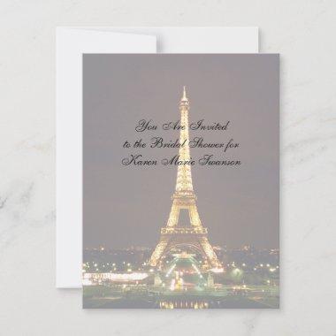 Eiffel Tower at Night Invitations