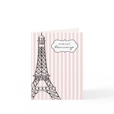 Eiffel Tower Merci Beaucoup Thank You Invitations