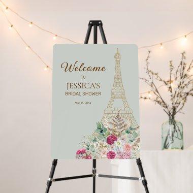 Eiffel Tower Paris French Bridal Shower Welcome  Foam Board