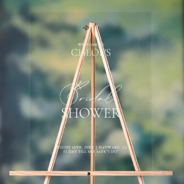 Elagant Minimal  Acrylic Welcome Sign