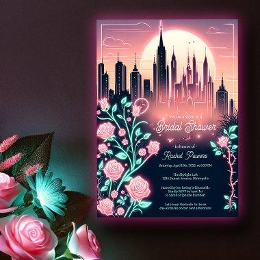 Electric Roses Futuristic Neon