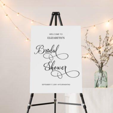 Elegance Calligraphy Script Bridal Shower Welcome Foam Board
