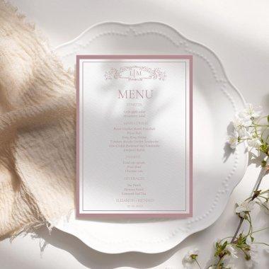 Elegant And Chic couple shower  Menu