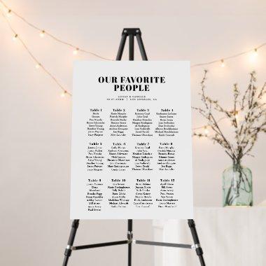 Elegant and Trendy Seating Charts Foam Board