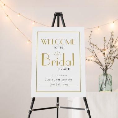 Elegant Art Deco Gold Fans  Welcome Foam Board