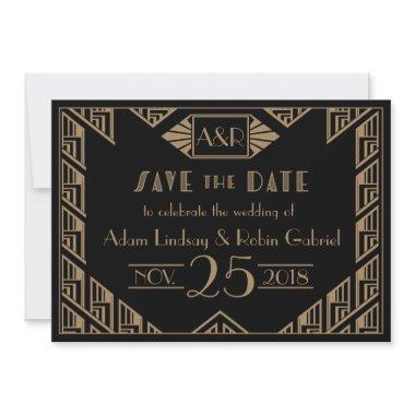 Elegant Art Deco Wedding Save The Date