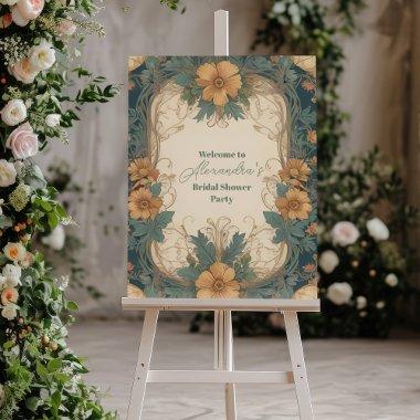 Elegant Art Nouveau Floral  Foam Board
