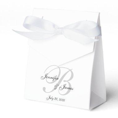 Elegant B Monogram | Wedding Favor Boxes