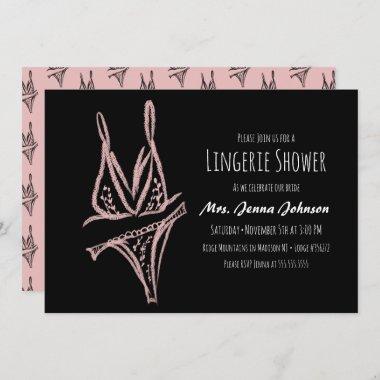 Elegant Bachelorette Lingerie Bridal Shower Pink