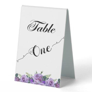 Elegant balck Calligraphy Table One Table Number Table Tent Sign