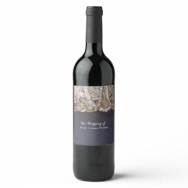 Elegant Beach Puka Shells Wedding Wine Labels