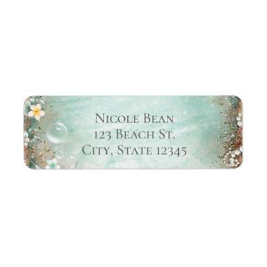 Elegant Beach Sea Starfish & Pearls  Label