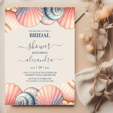 Elegant Beach Seashell Modern Script