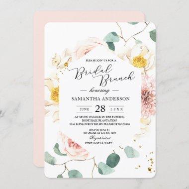 Elegant Beauty Flowers & Eucalyptus Colorful Invitations