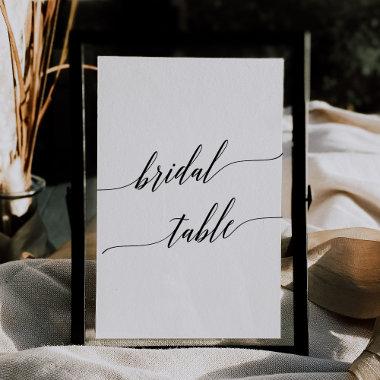 Elegant Black Printable Bridal Table Number