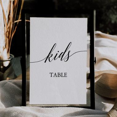 Elegant Black Printable Kids Table Number