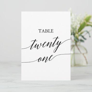 Elegant Black Printable Table Number 21