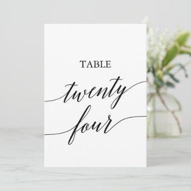 Elegant Black Printable Table Number 24