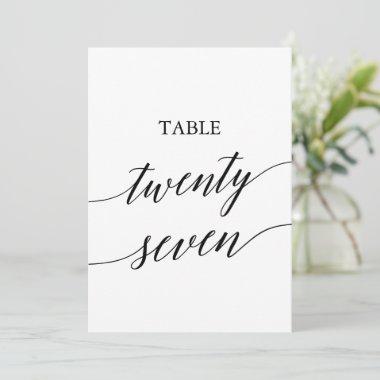 Elegant Black Printable Table Number 27