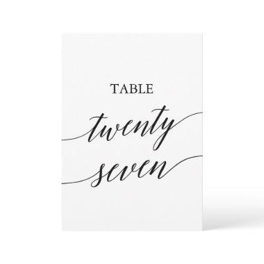 Elegant Black Printable Table Number 27