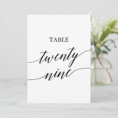 Elegant Black Printable Table Number 29