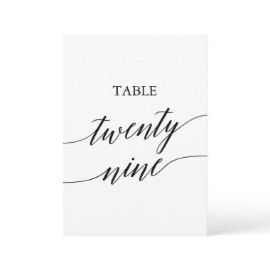 Elegant Black Printable Table Number 29