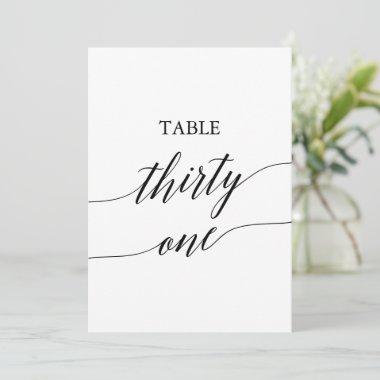 Elegant Black Printable Table Number 31