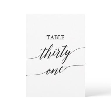 Elegant Black Printable Table Number 31