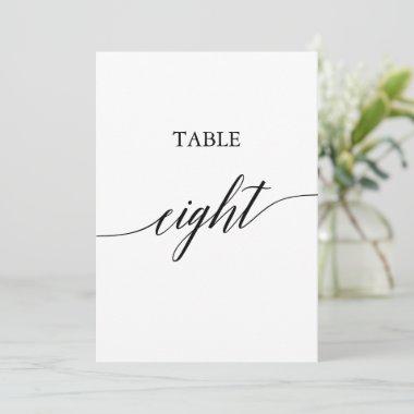 Elegant Black Printable Table Number Eight