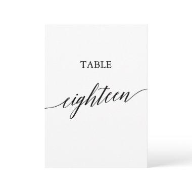 Elegant Black Printable Table Number Eighteen