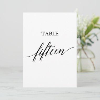 Elegant Black Printable Table Number Fifteen