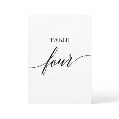 Elegant Black Printable Table Number Four