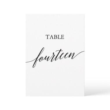 Elegant Black Printable Table Number Fourteen