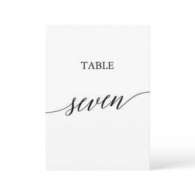 Elegant Black Printable Table Number Seven