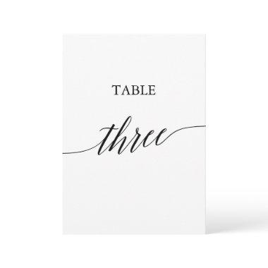 Elegant Black Printable Table Number Three