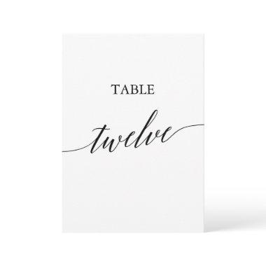 Elegant Black Printable Table Number Twelve