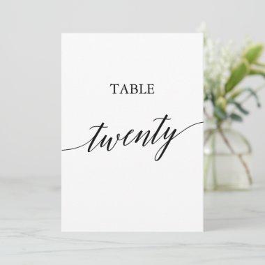 Elegant Black Printable Table Number Twenty
