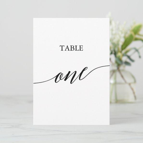 Elegant Black Printable Table One Table Number