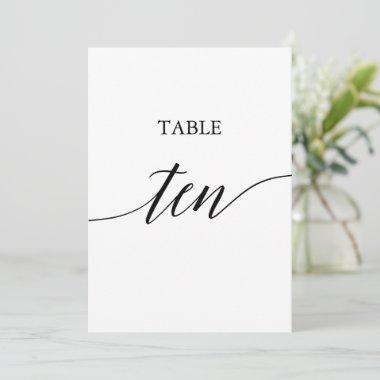 Elegant Black Printable Table Ten Table Number